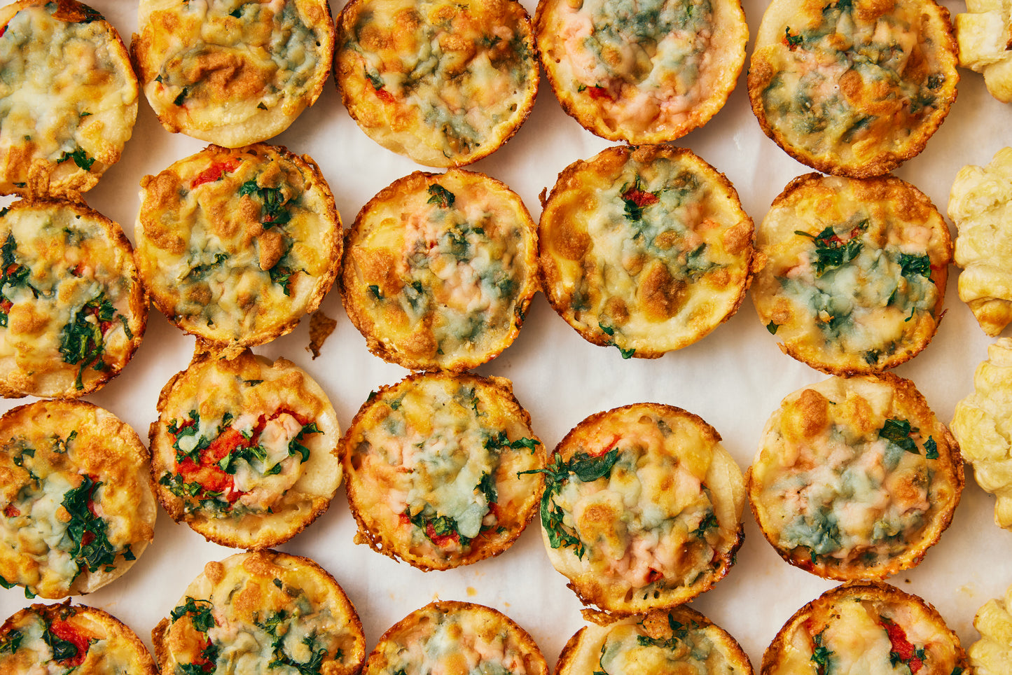 Mini Deep Dish Focaccia Pizza Bites