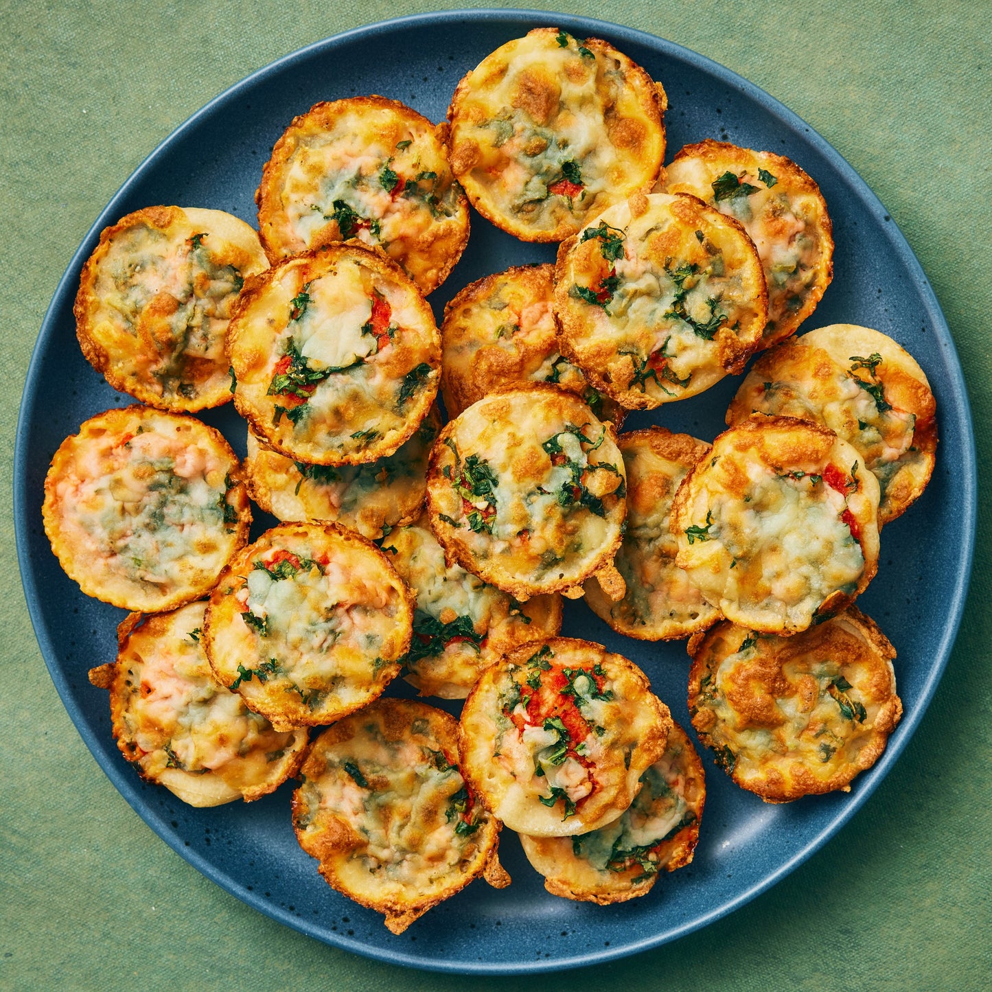 Mini Deep Dish Focaccia Pizza Bites