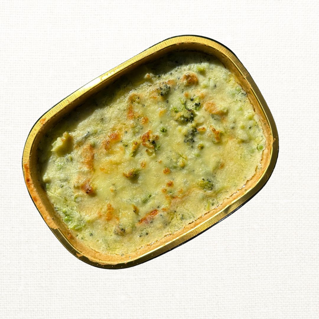Broccoli, Pea, and Mozzarella Bake
