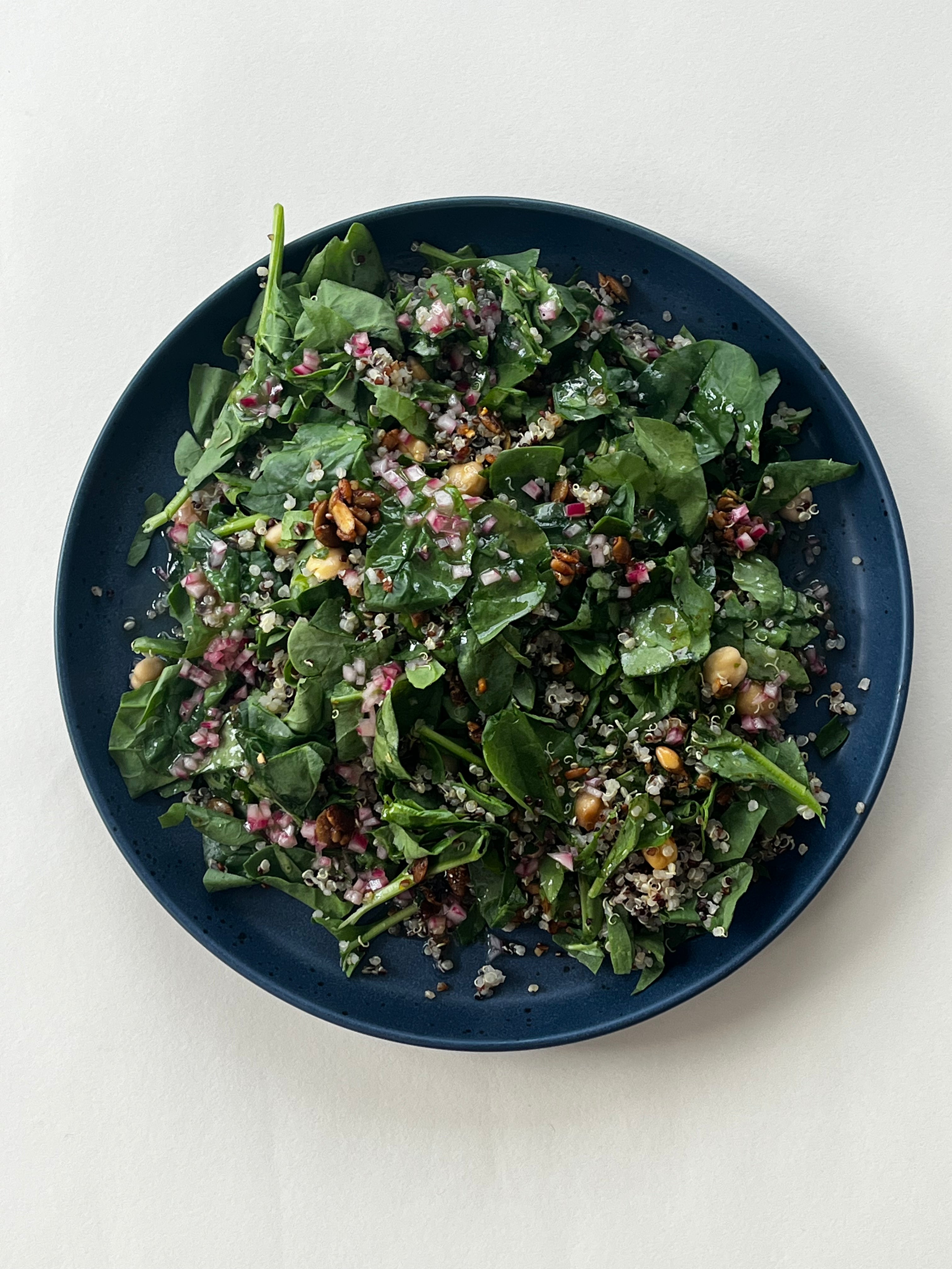 Quinoa Chickpea Salad with Seeds and Apple Cider Vinaigrette