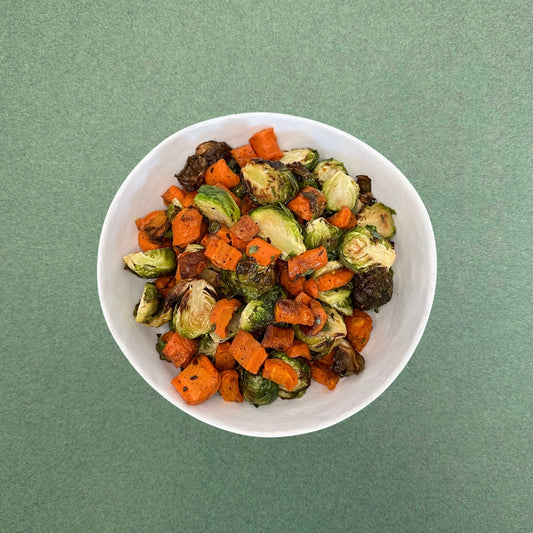 Honey Roasted Brussels Sprouts & Carrots