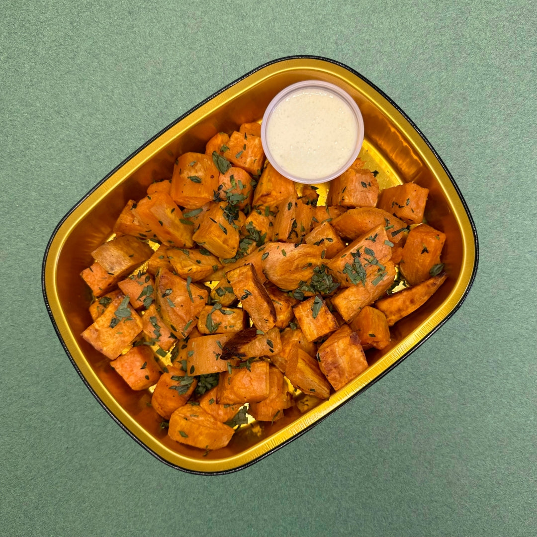 Roasted Sweet Potatoes with Whipped Feta