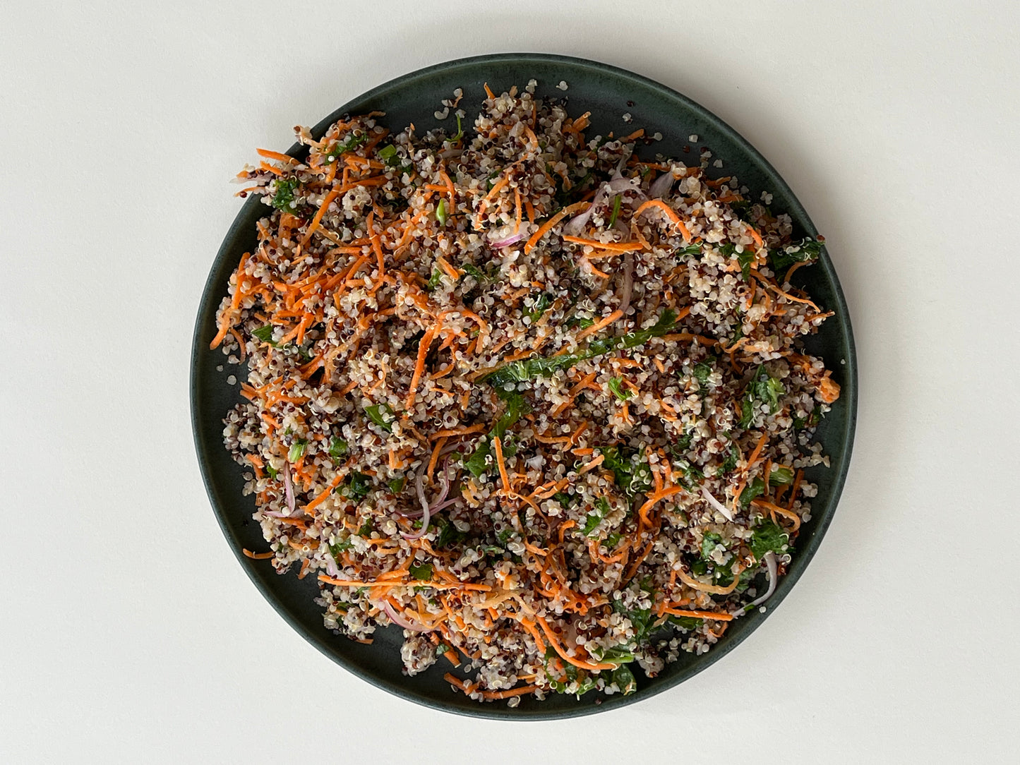 Shaved Carrot & Quinoa Salad with Lemon Sumac Vinaigrette