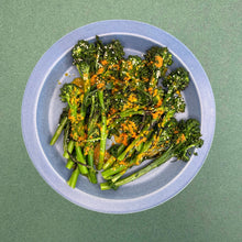 Roasted Broccolini with Carrot Ginger Dressing