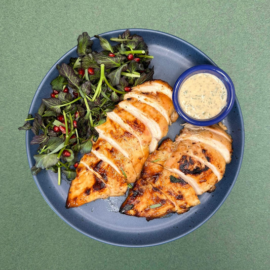 Honey Dijon Grilled Chicken with Watercress Salad