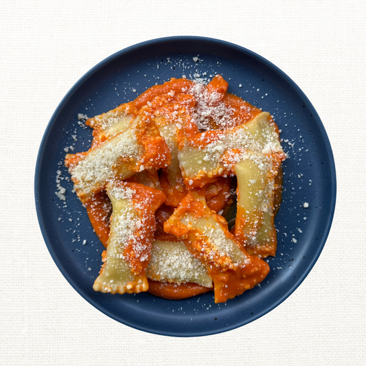 For the Littles: Cheese Ravioli with Carrot Sauce