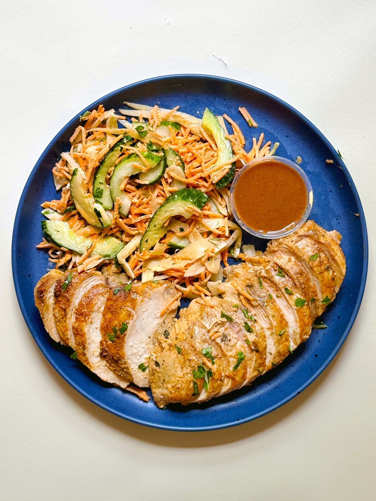 BBQ Chicken Breast with Cucumber Slaw