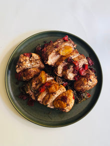 Balsamic Chicken Breast with Organic Spinach and Tomatoes