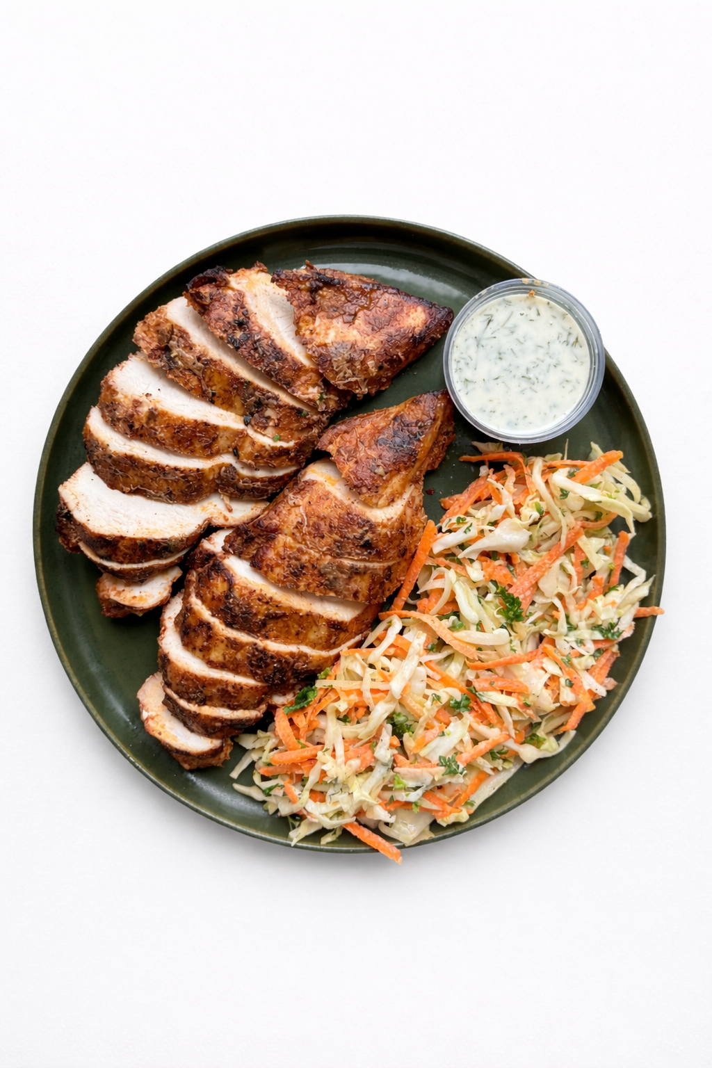 Blackened Chicken Breast with Cabbage & Carrot Slaw