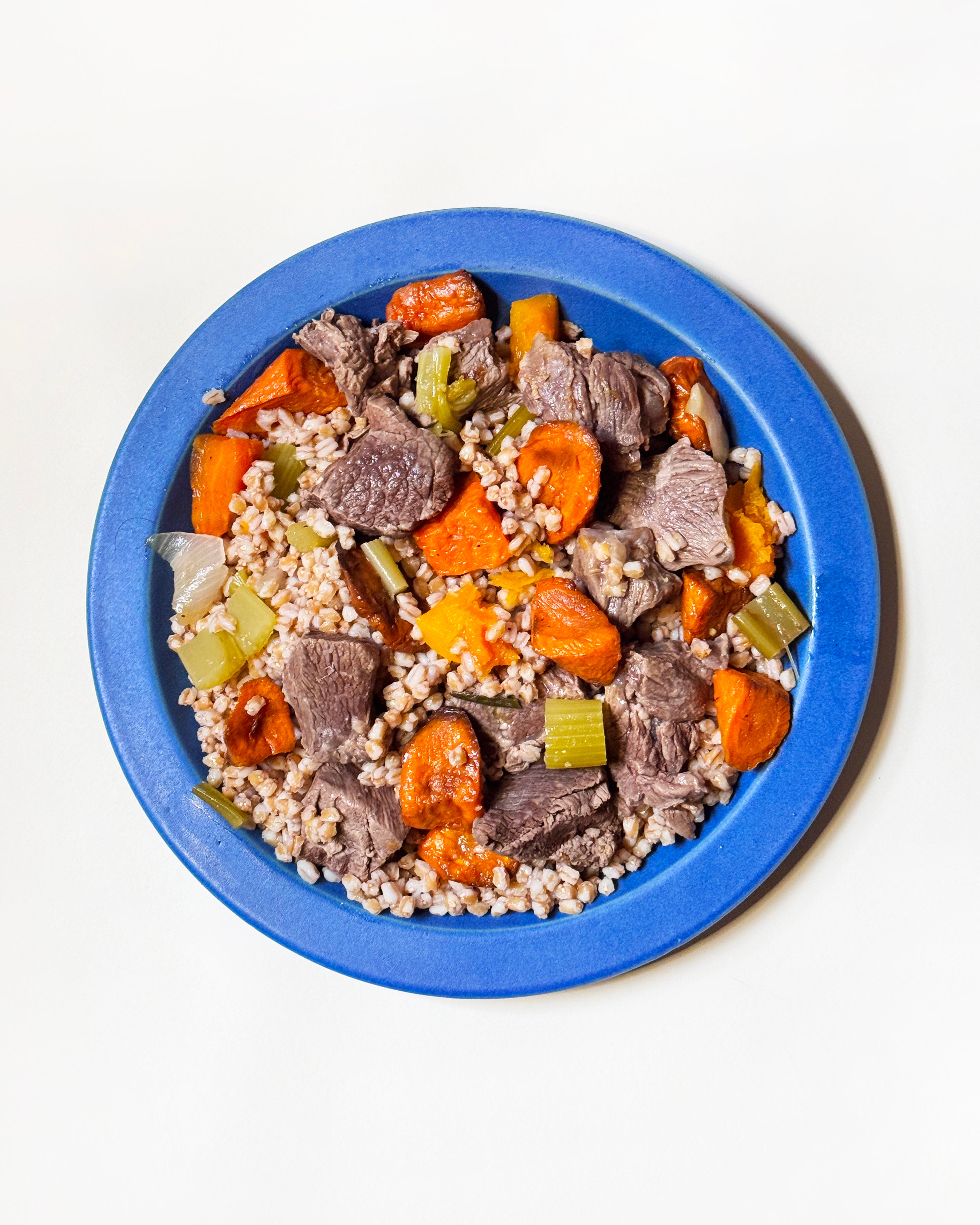 Braised Beef Over Farro