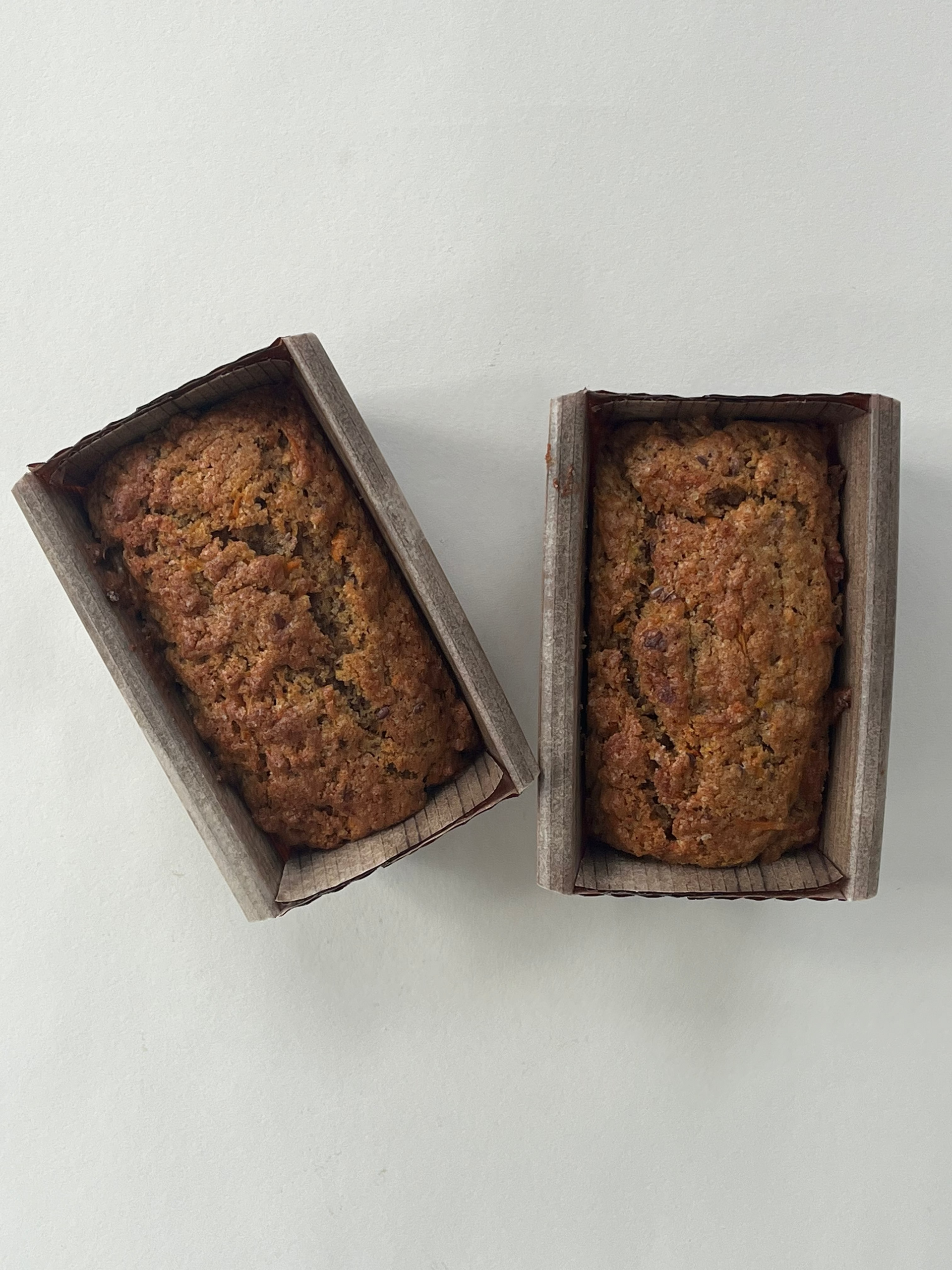 Mini Whole Wheat Carrot Flax Muffin Loaves