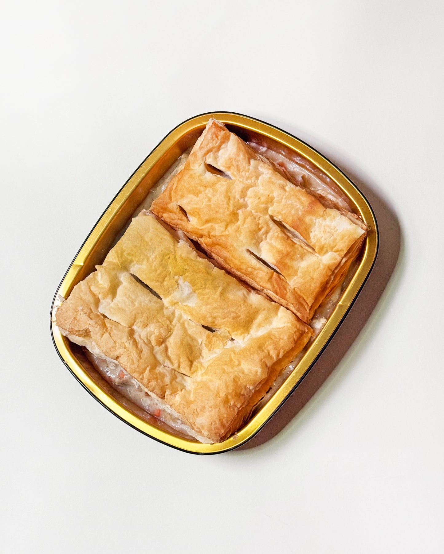 Chicken & Vegetable Pot Pie with Puff Crust