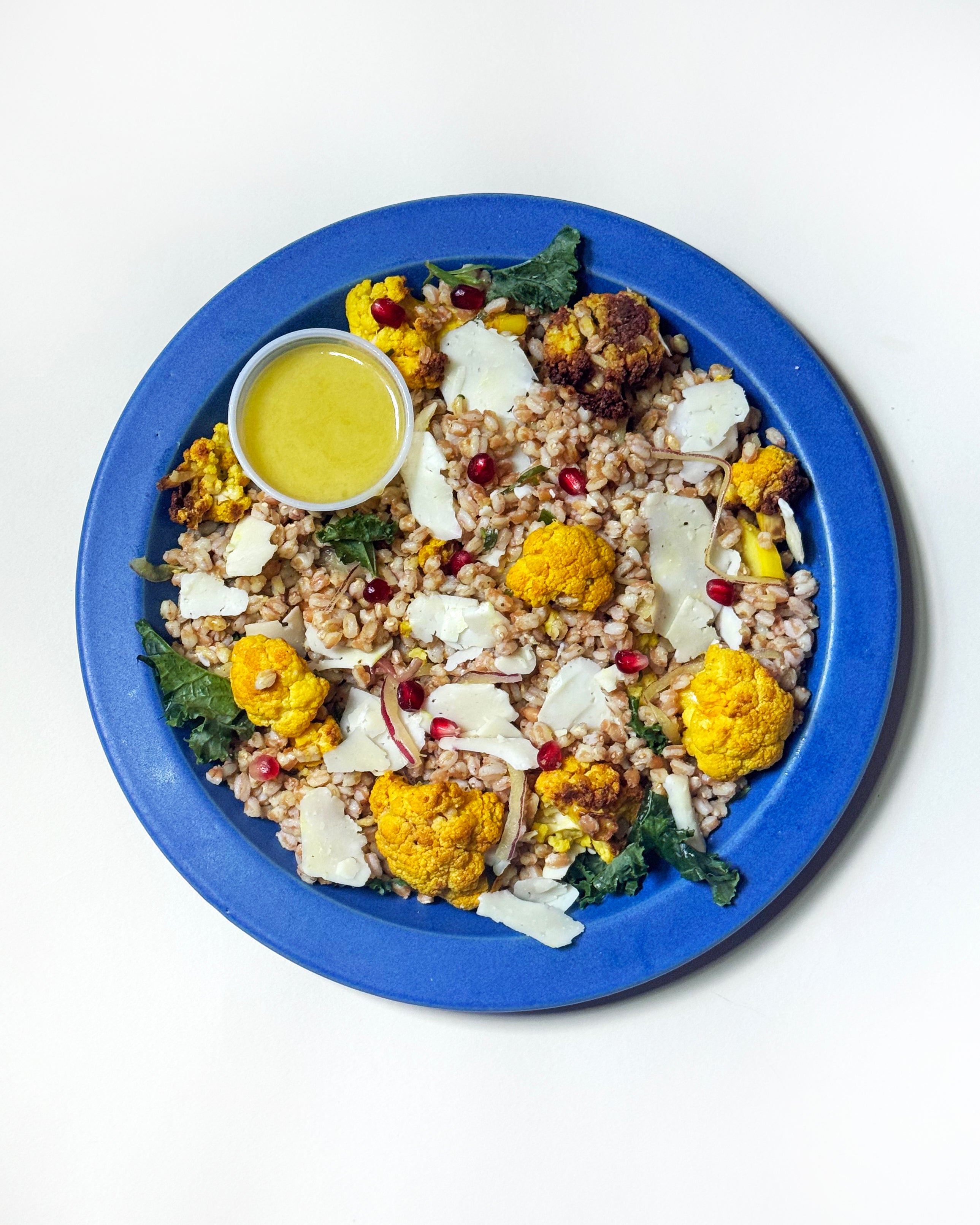 Farro with Roasted Cauliflower & Manchego