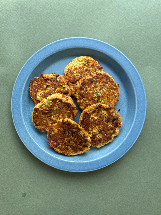 GF Corn Cakes with Cheddar and Scallions