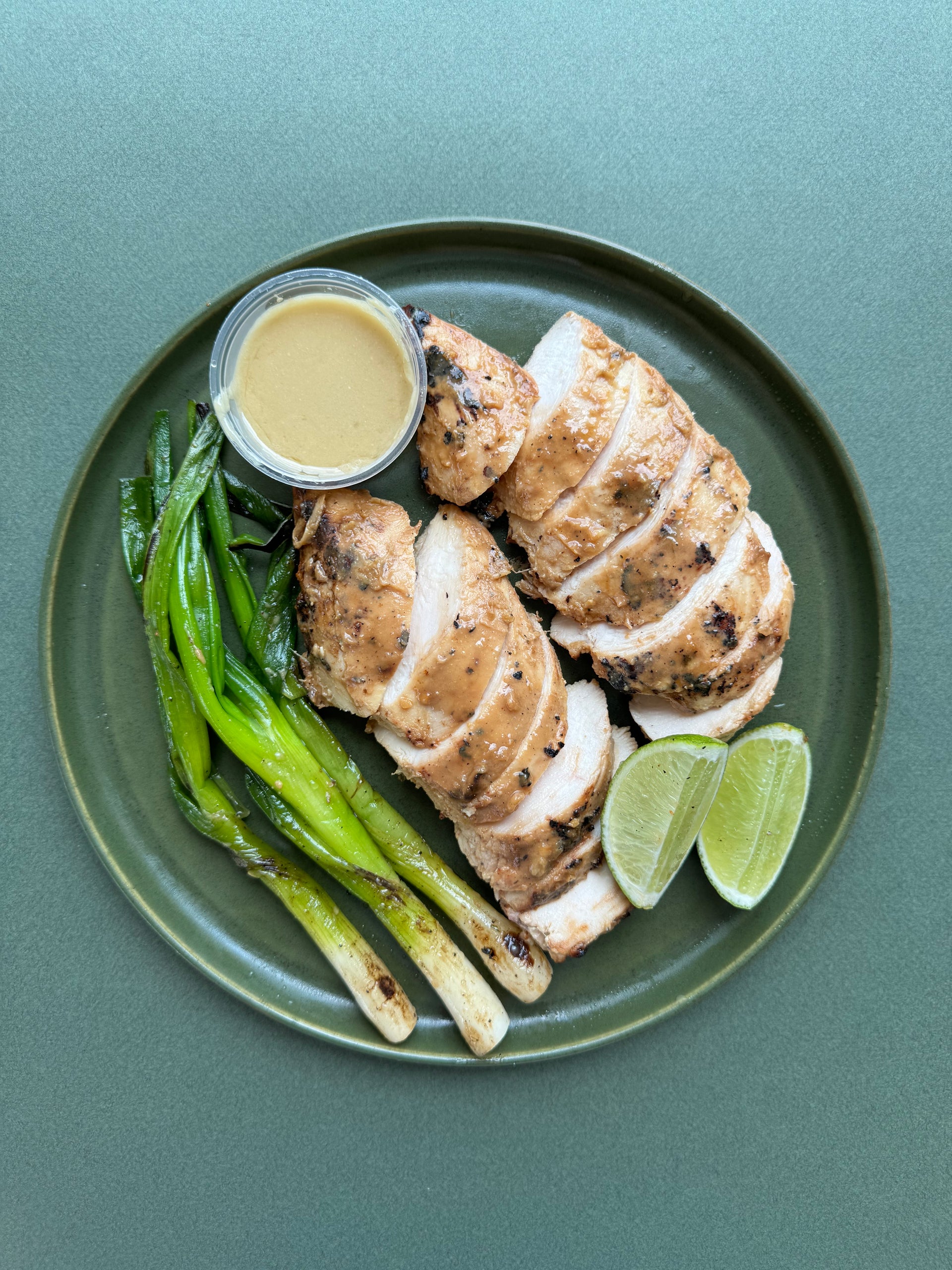 Miso Glazed Chicken Breast with Charred Scallions