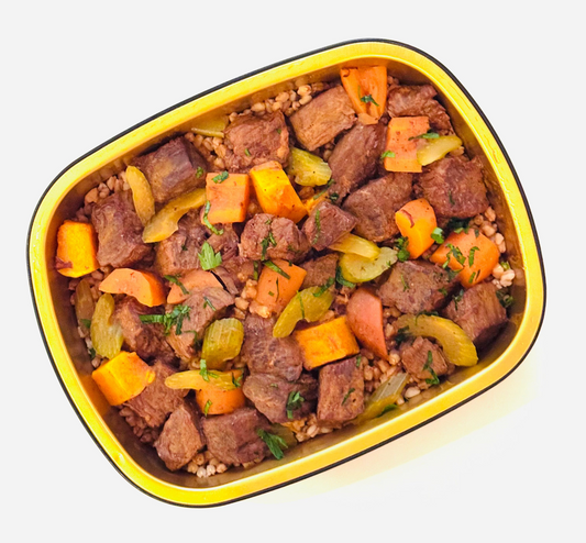 Braised Beef Over Farro
