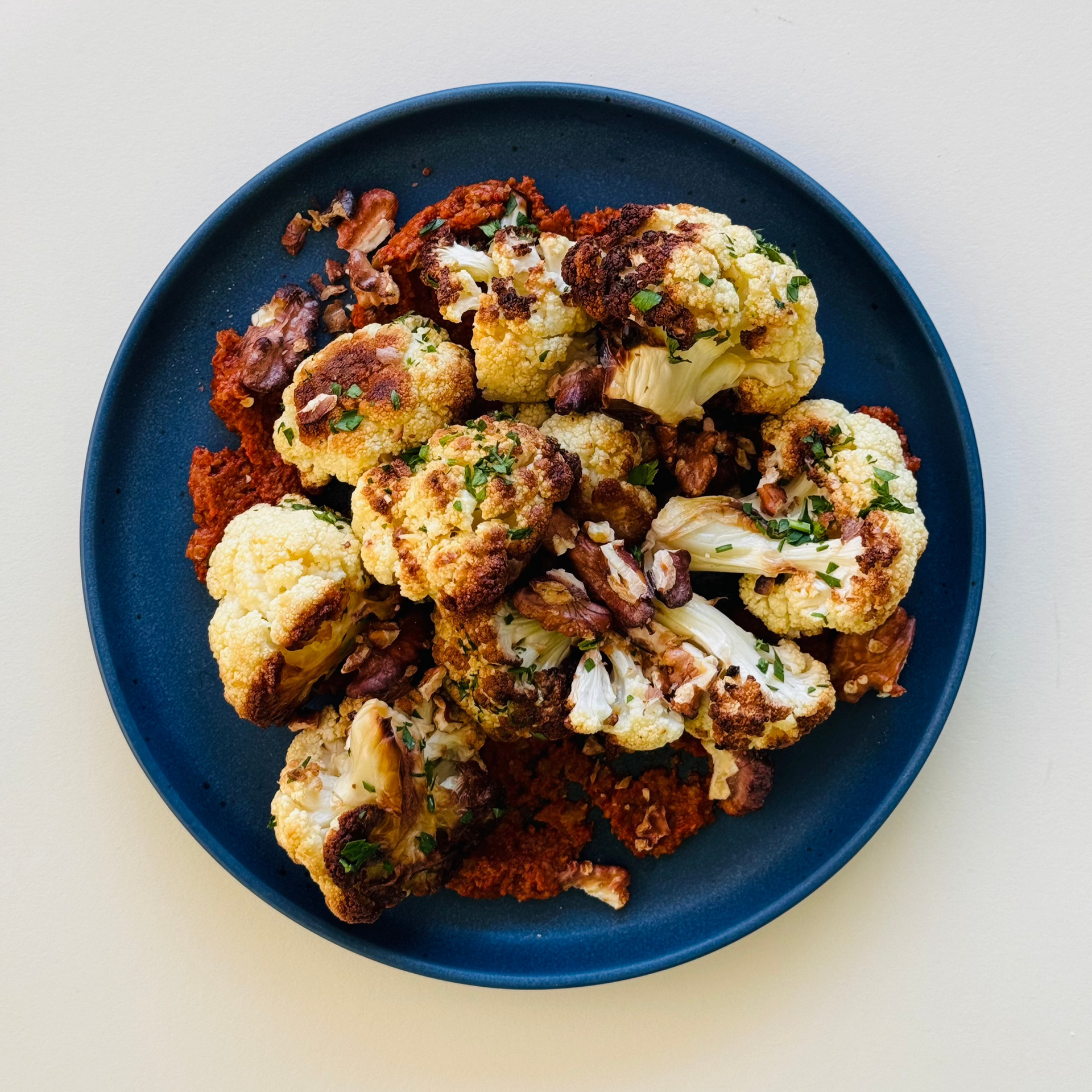 Roasted Cauliflower with Romesco