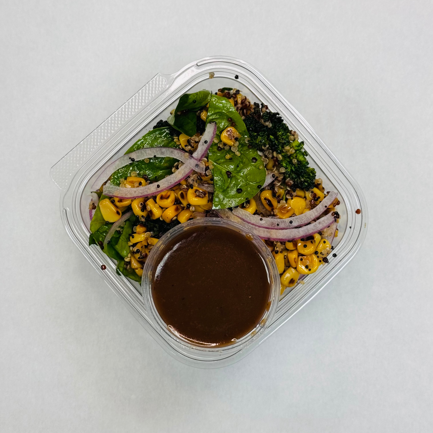 Grilled Corn Quinoa with Broccoli and Balsamic Vinaigrette