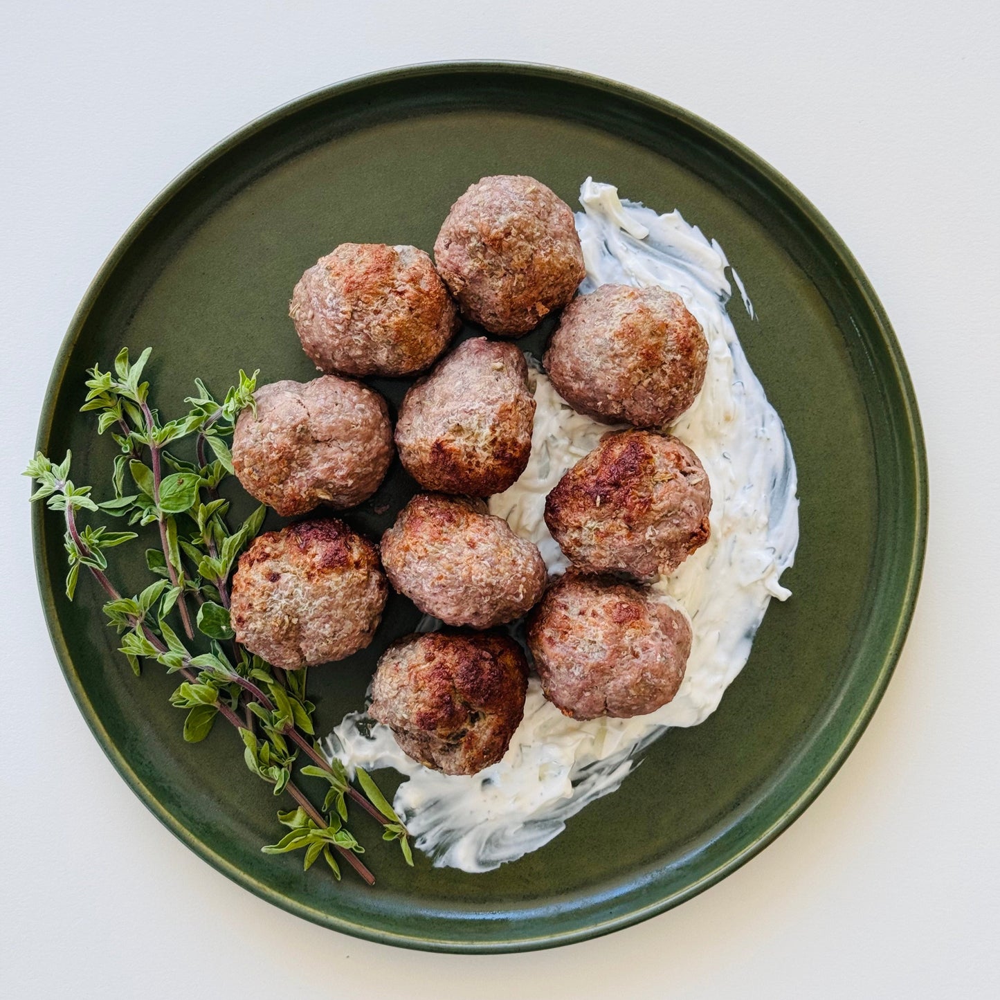 GF Greek Meatballs with Tzatziki