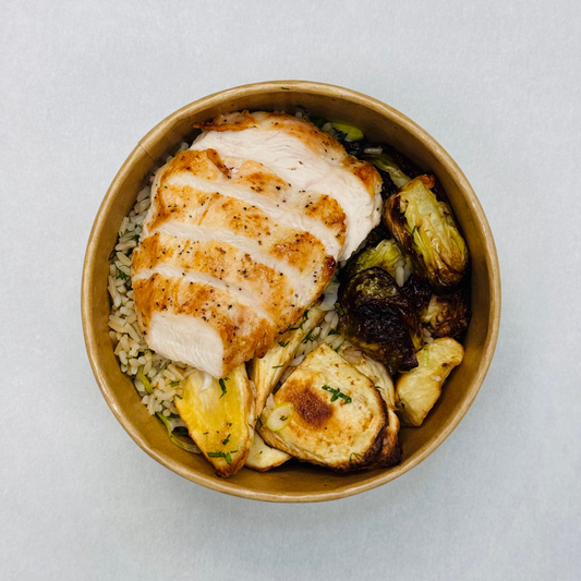 Chicken Rice Bowl with Winter Vegetables