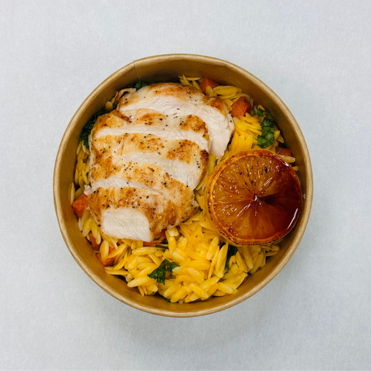 Chicken and Squash Orzo Bowl