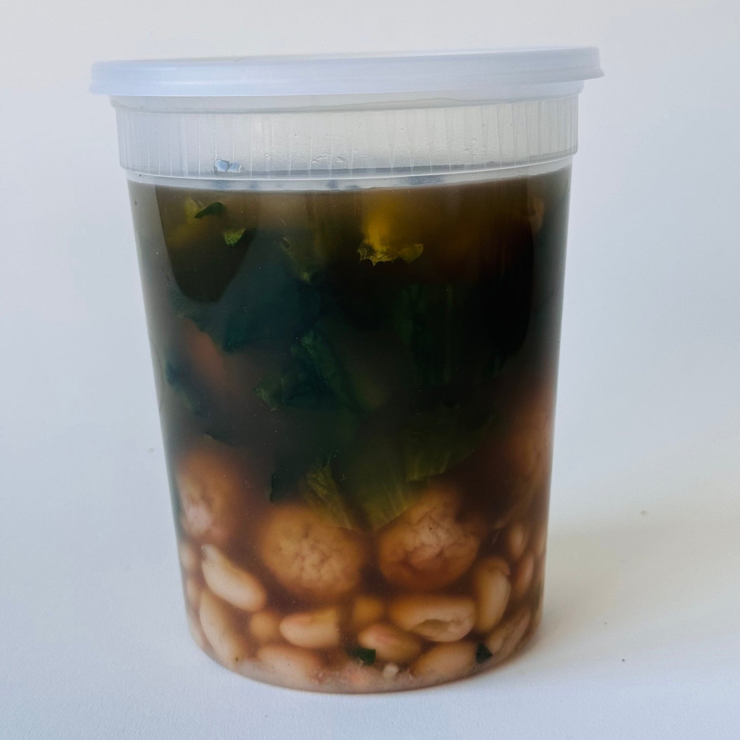 Turkey Meatball Soup With Escarole & White Beans