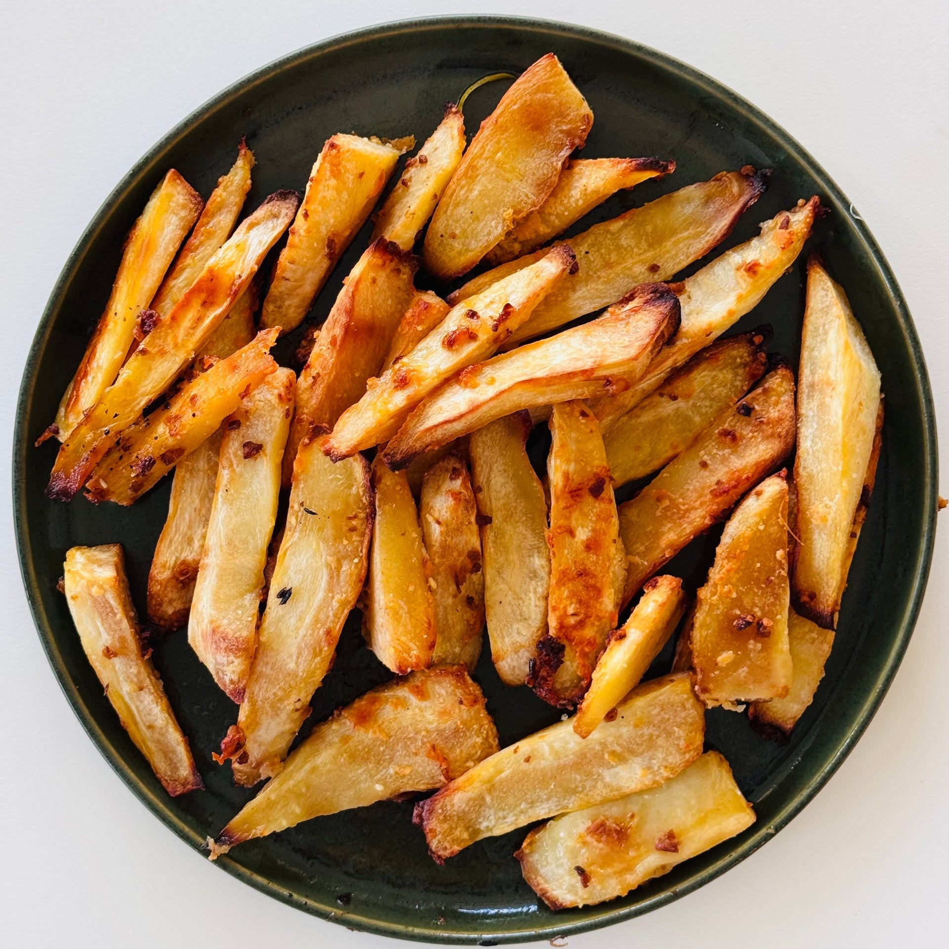 Garlic Parmesan Parsnip Fries