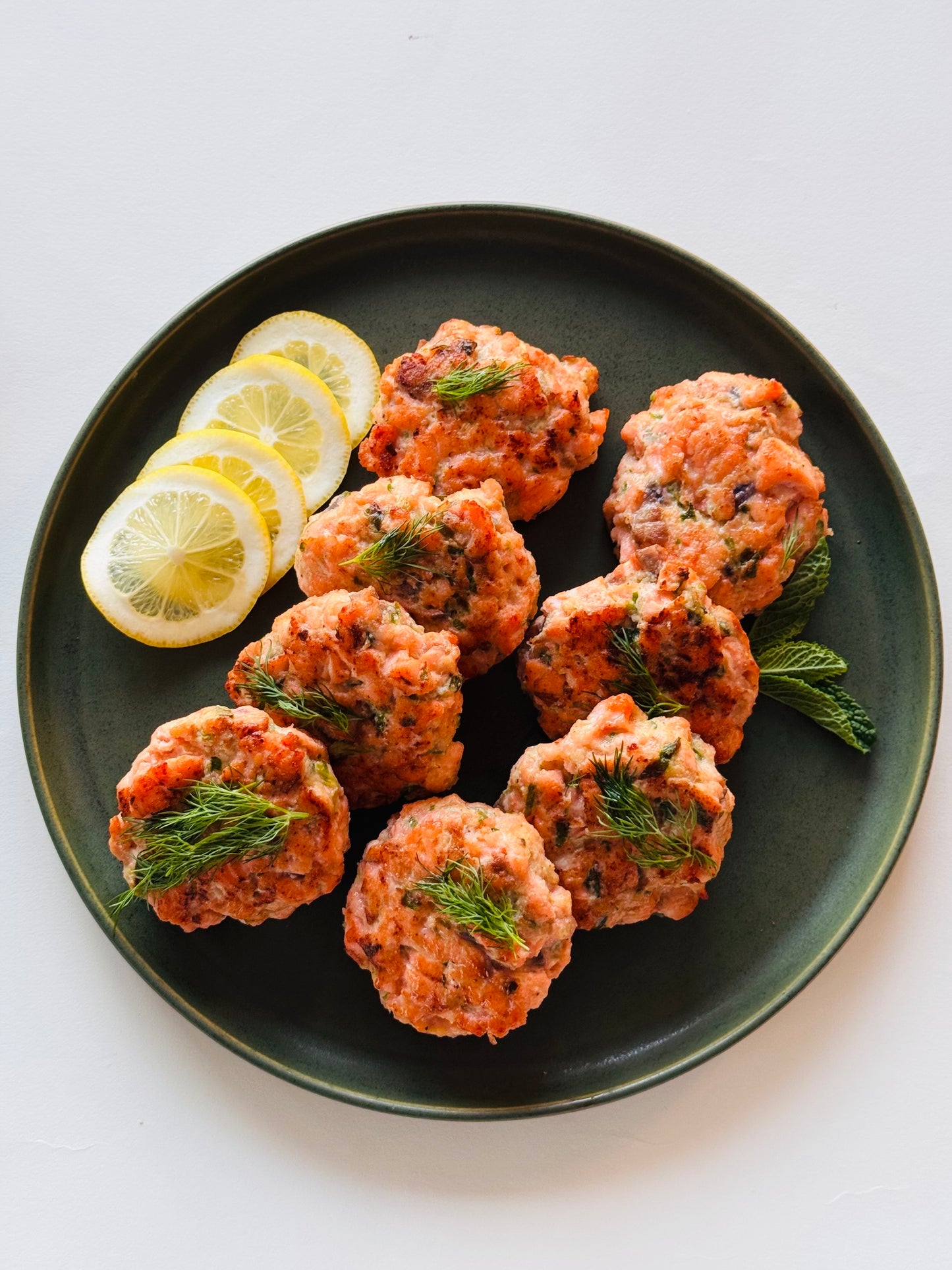 Grain-Free Faroe Island Salmon Cakes with Yogurt Sauce