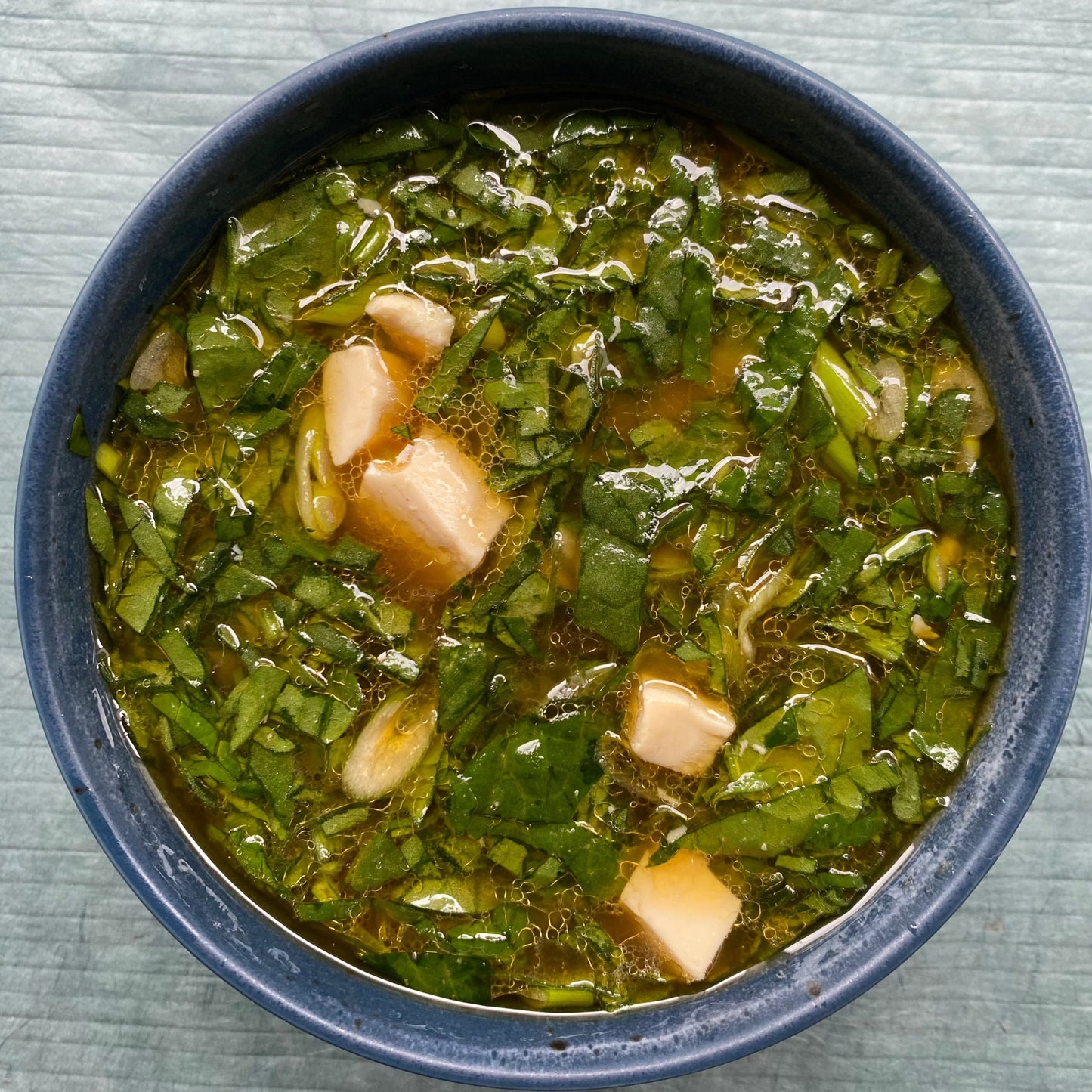 Miso Soup with Greens & Tofu