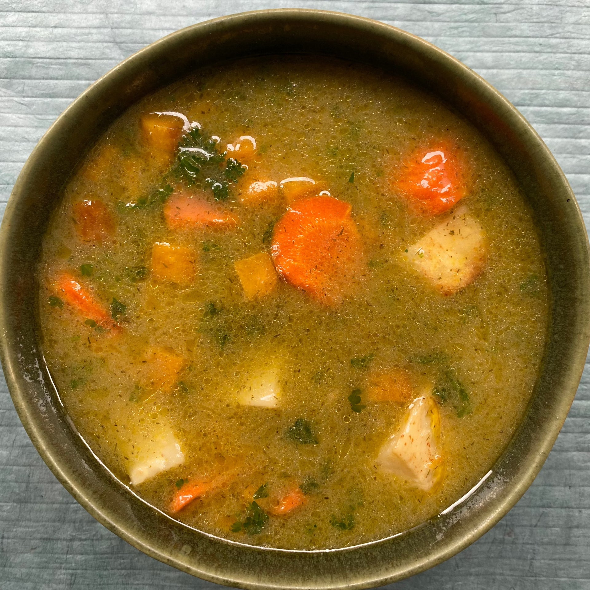 Chicken and Vegetable Soup with Turmeric and Ginger