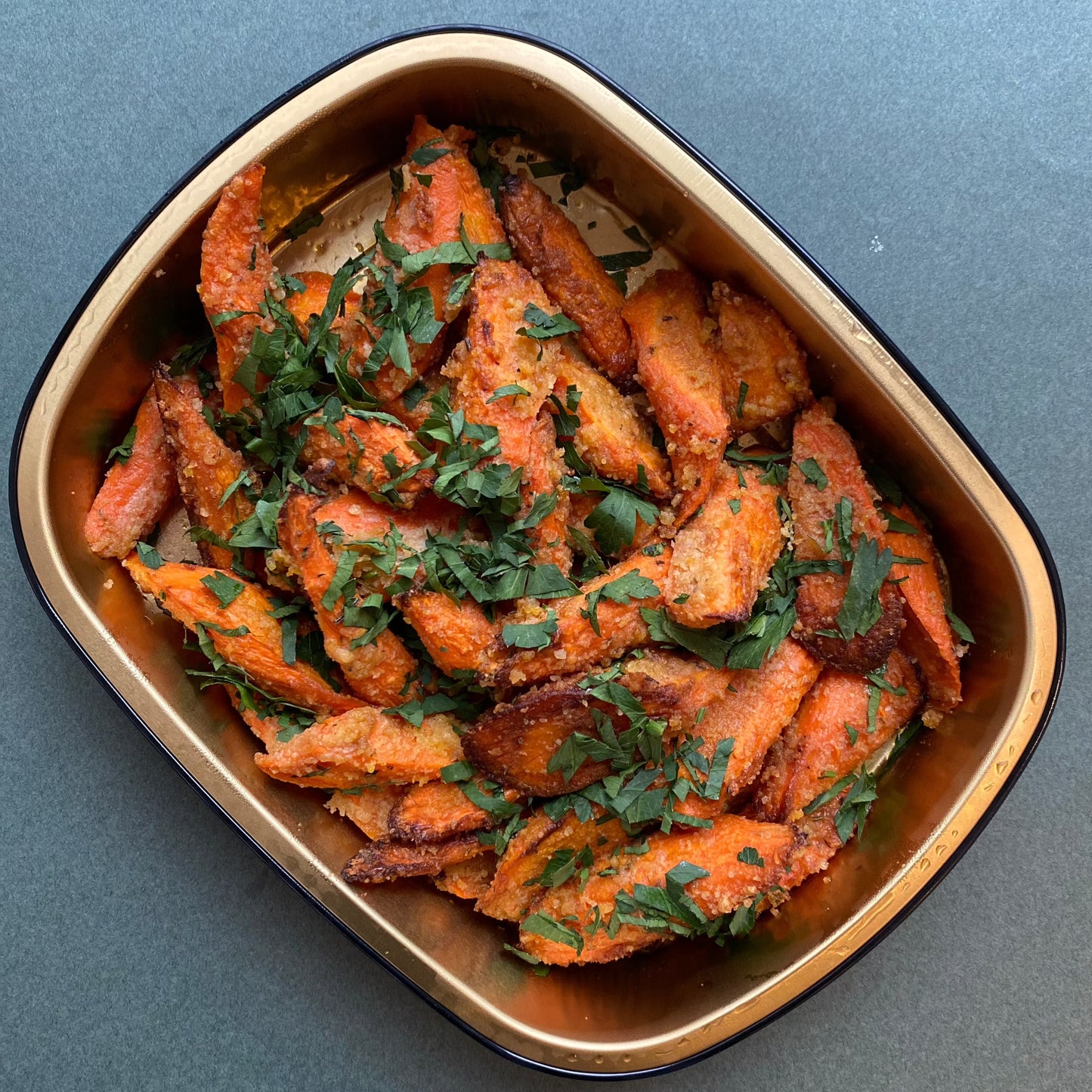 Garlic and Parmesan Roasted Carrots