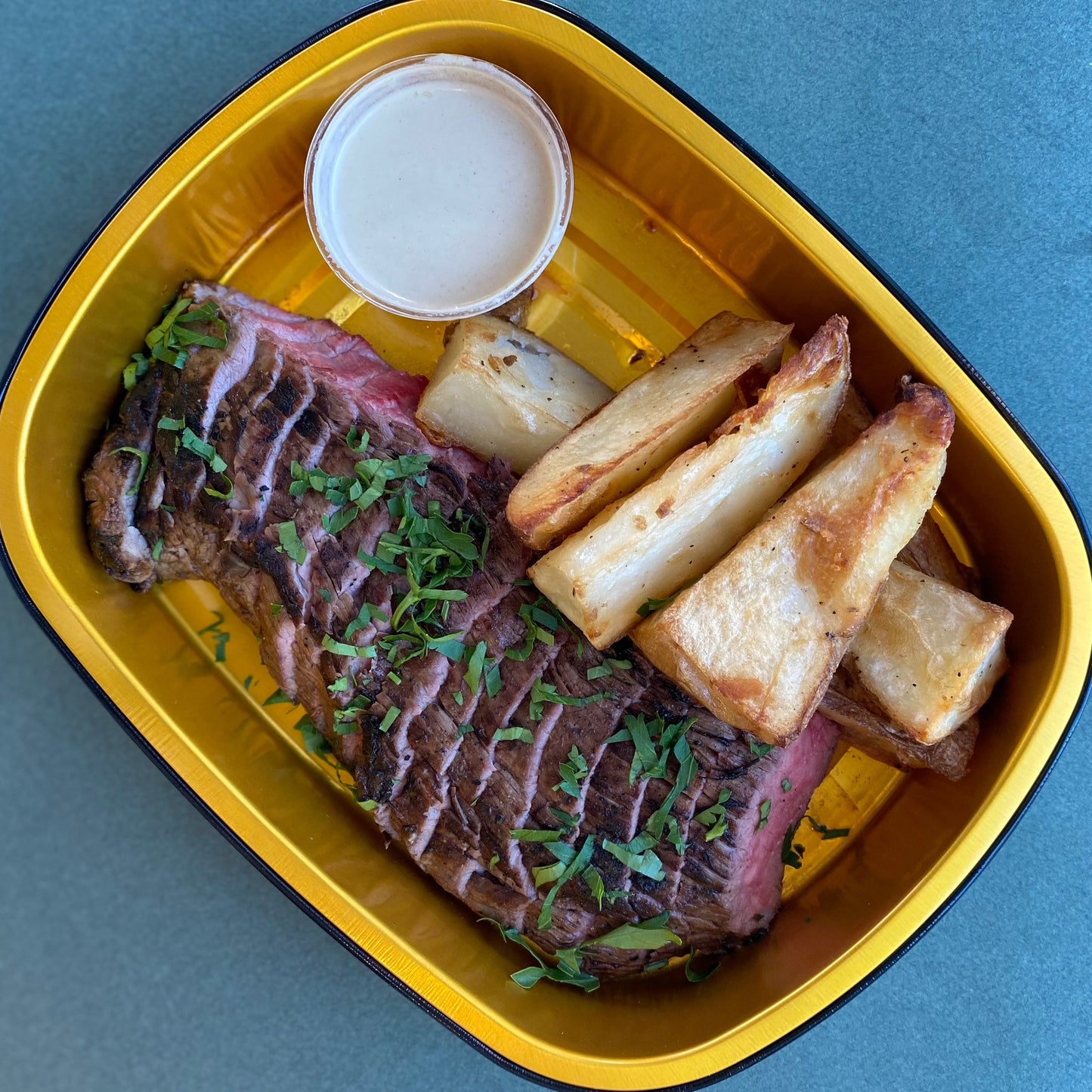 Steak Au Poivre with Roasted Potatoes