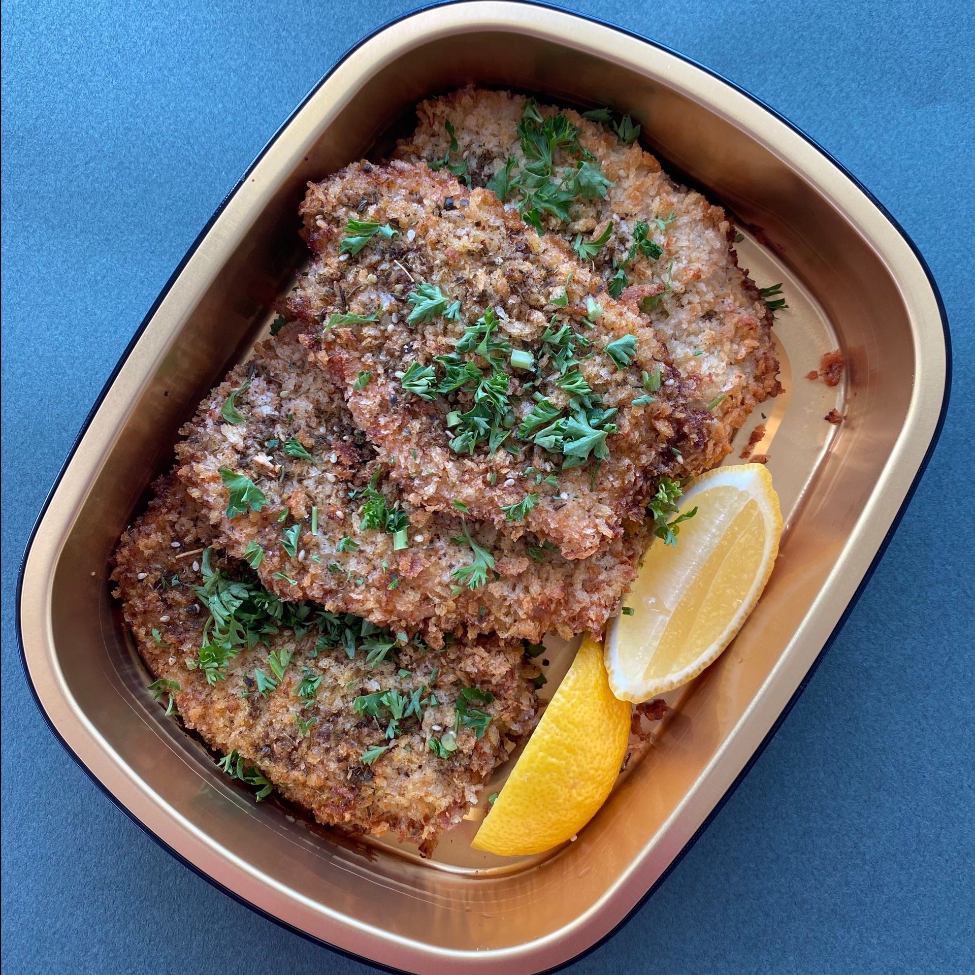 Za'atar Baked Chicken Milanese