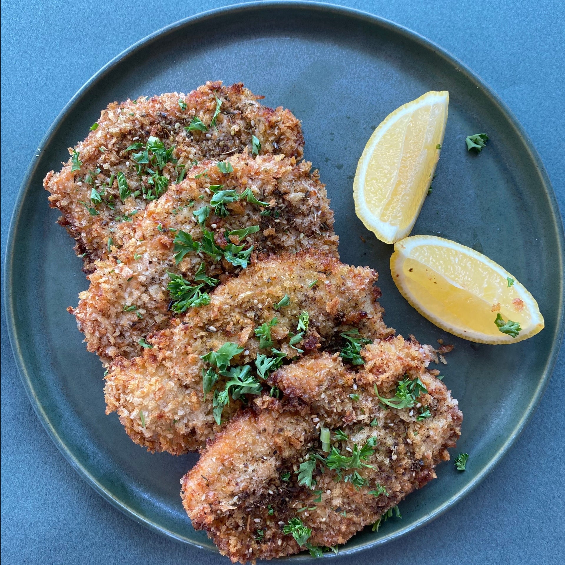 Za'atar Baked Chicken Milanese