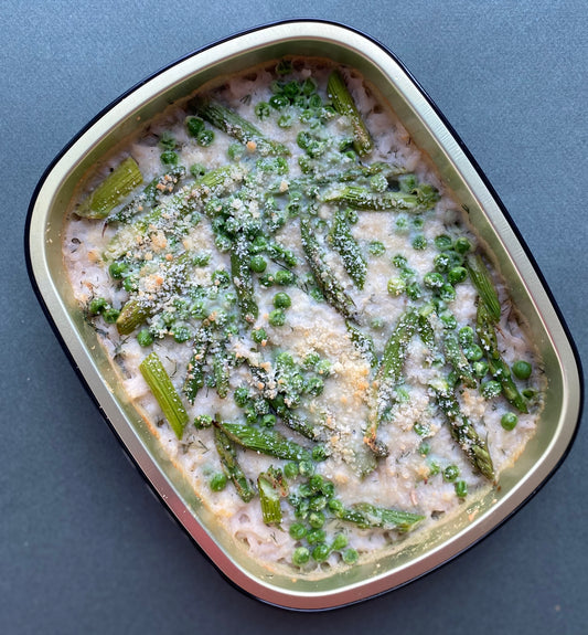 Asparagus and Parmesan Baked Risotto