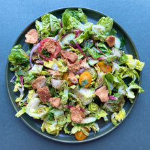 Gem Lettuce Fattoush Salad with Lemon Sumac Vinaigrette