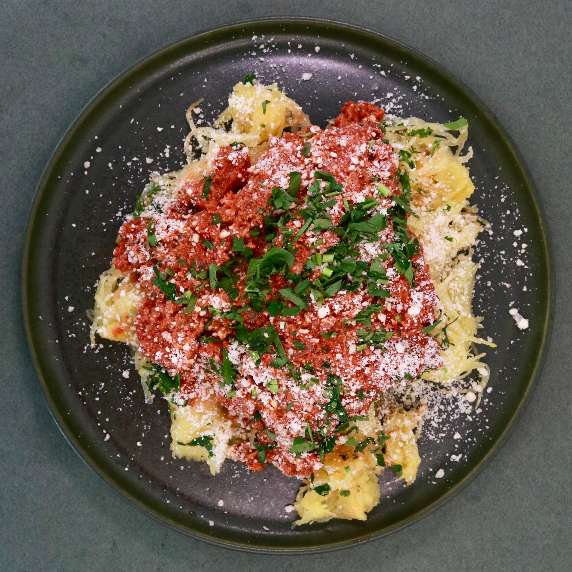 Spaghetti Squash and Beef Bolognese