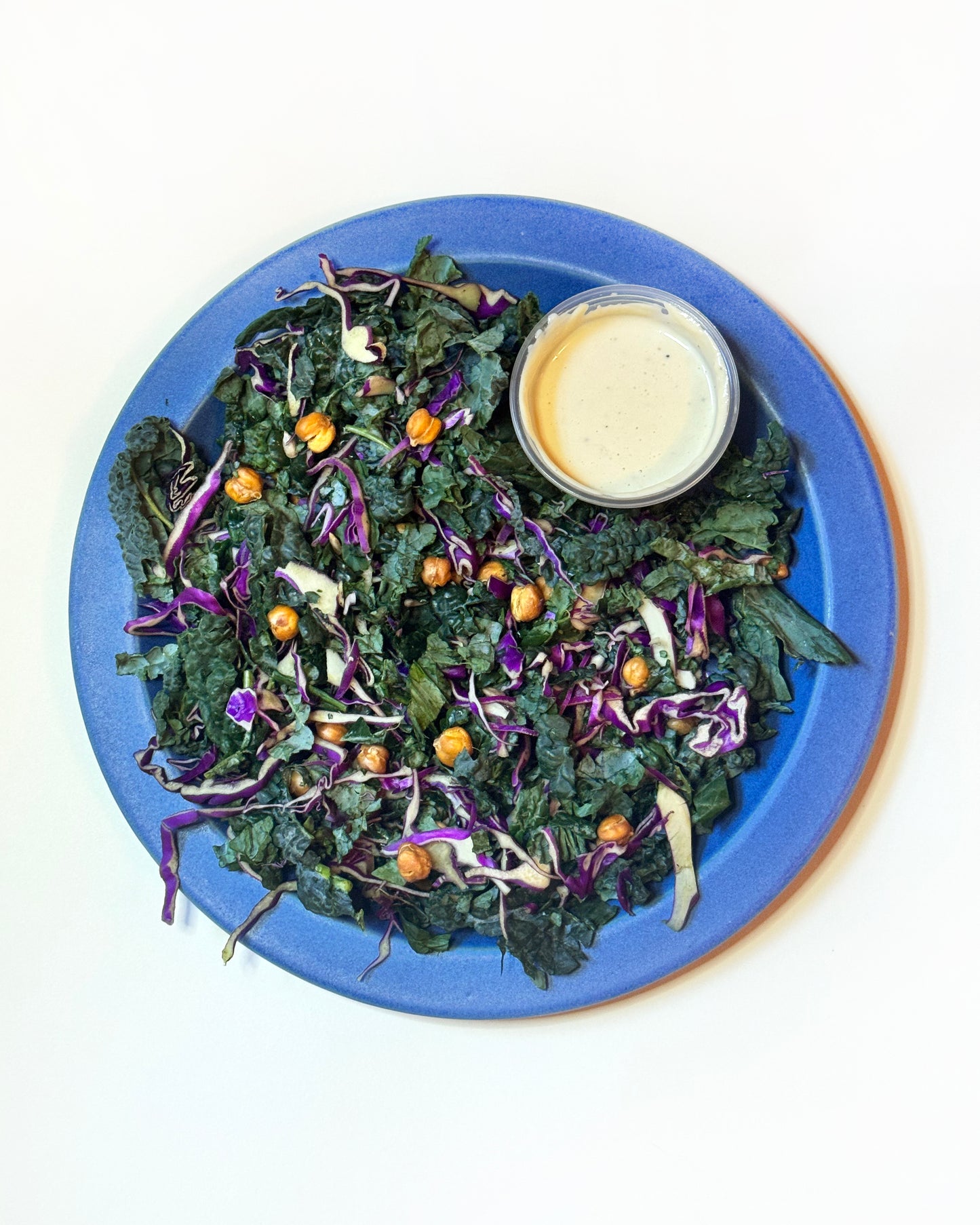 Kale Tahini Salad with Crispy Chickpeas