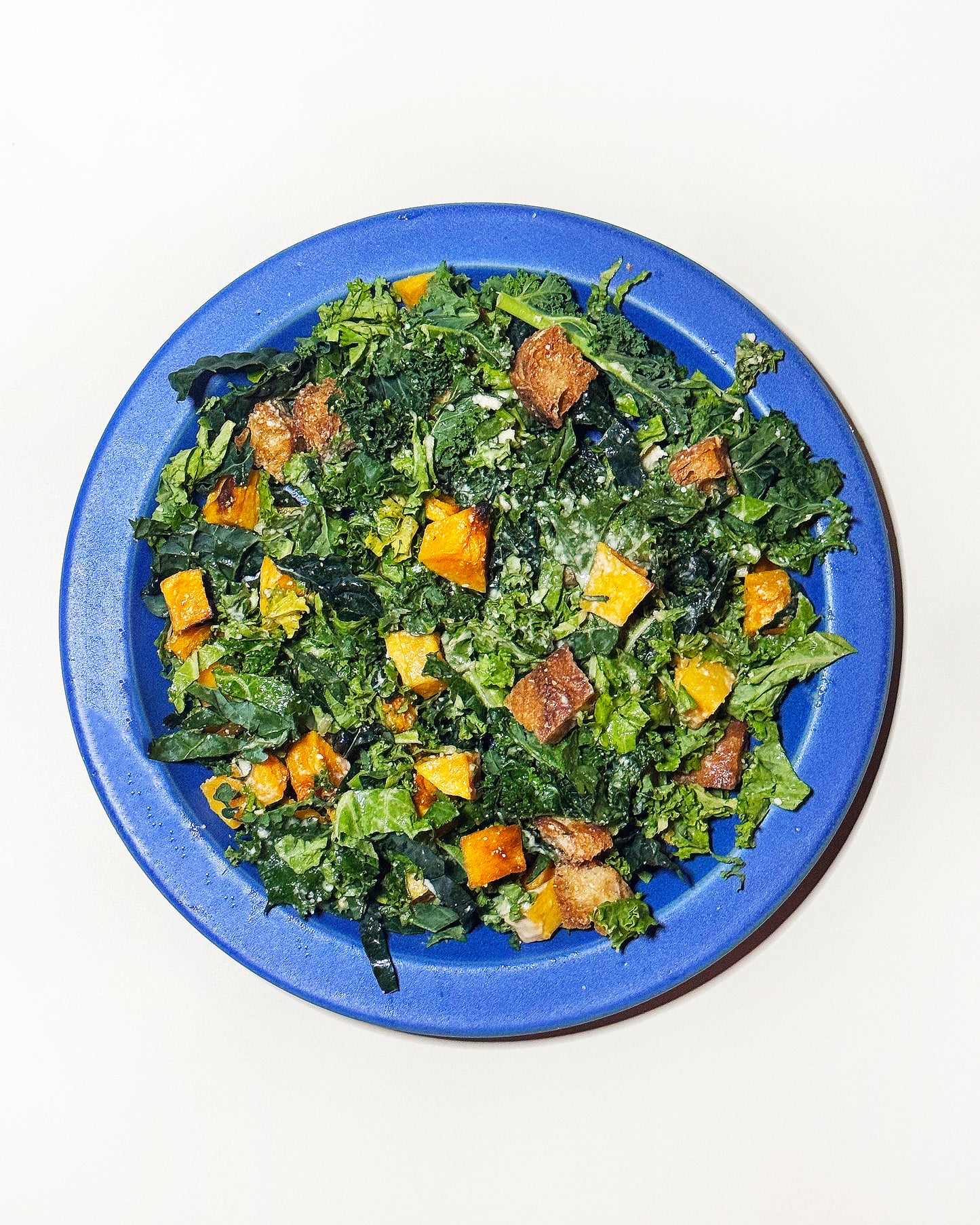 Lacinato Kale & Butternut Squash Caesar Salad