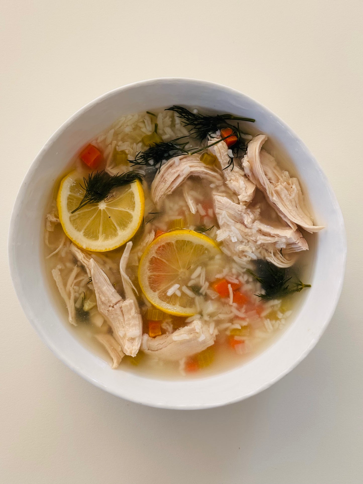 Lemony Chicken and Rice Soup