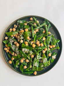 Snow Pea, Green Bean and Chickpea Salad