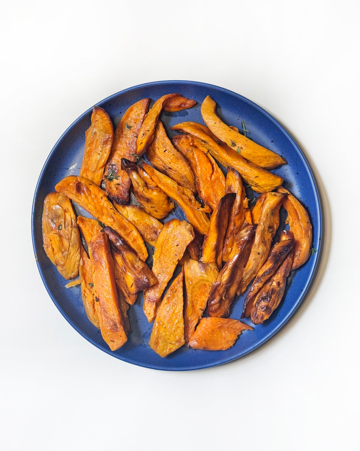Maple and Thyme Roasted Sweet Potato Wedges