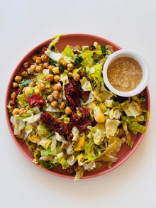 Mediterranean Chopped Salad with Parmesan Vinaigrette