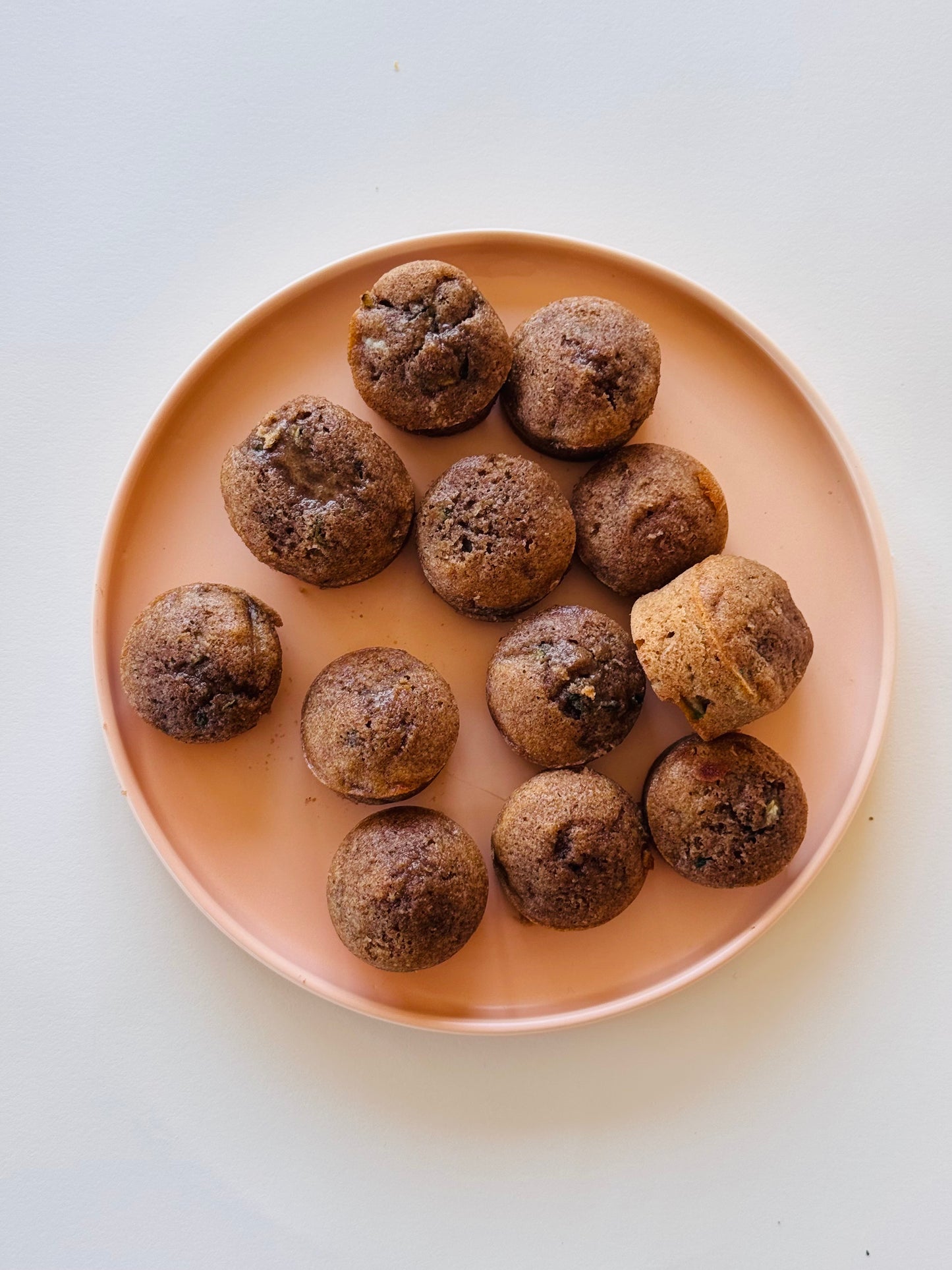 Mini Zucchini Applesauce Muffins