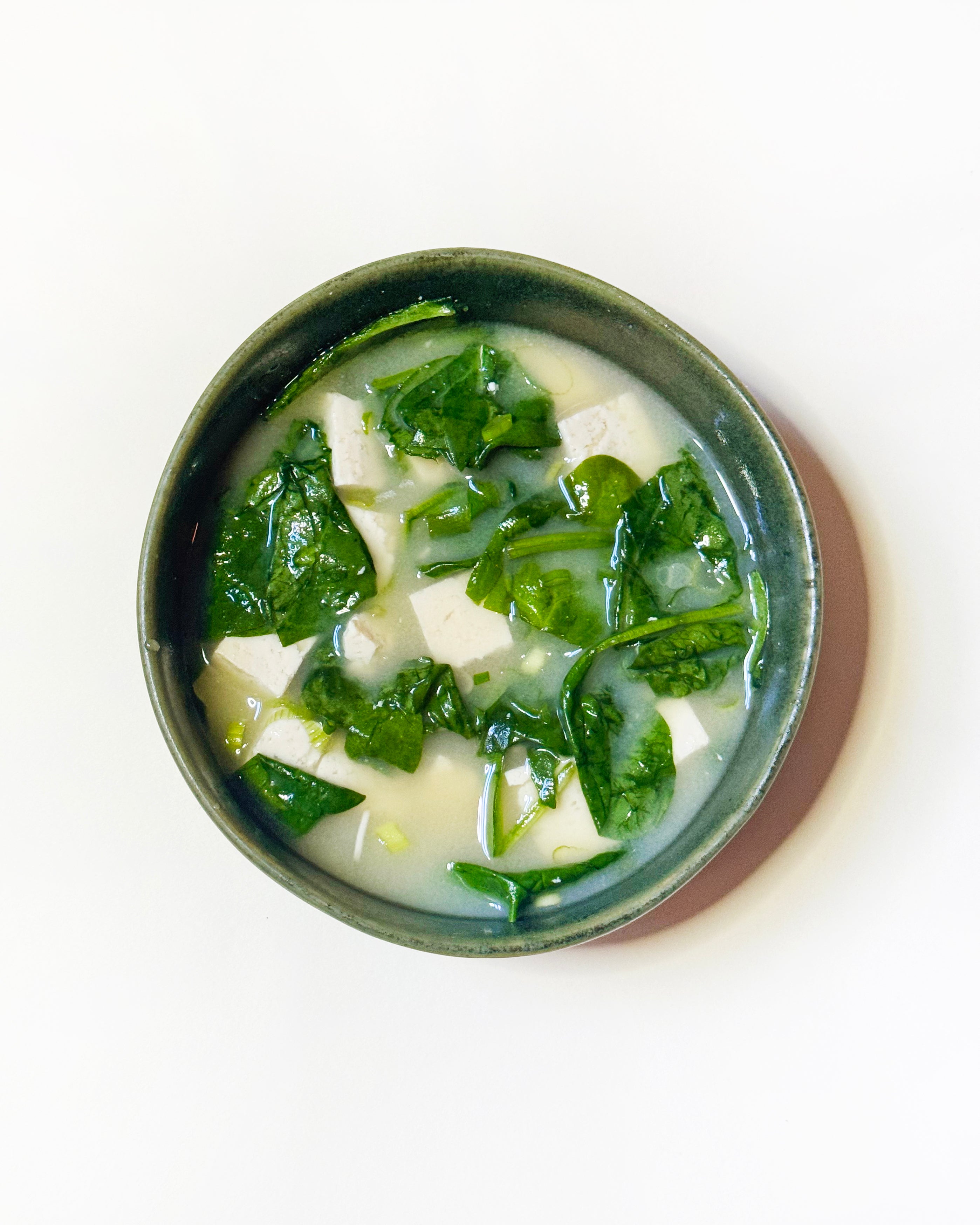 Miso Soup with Greens & Tofu