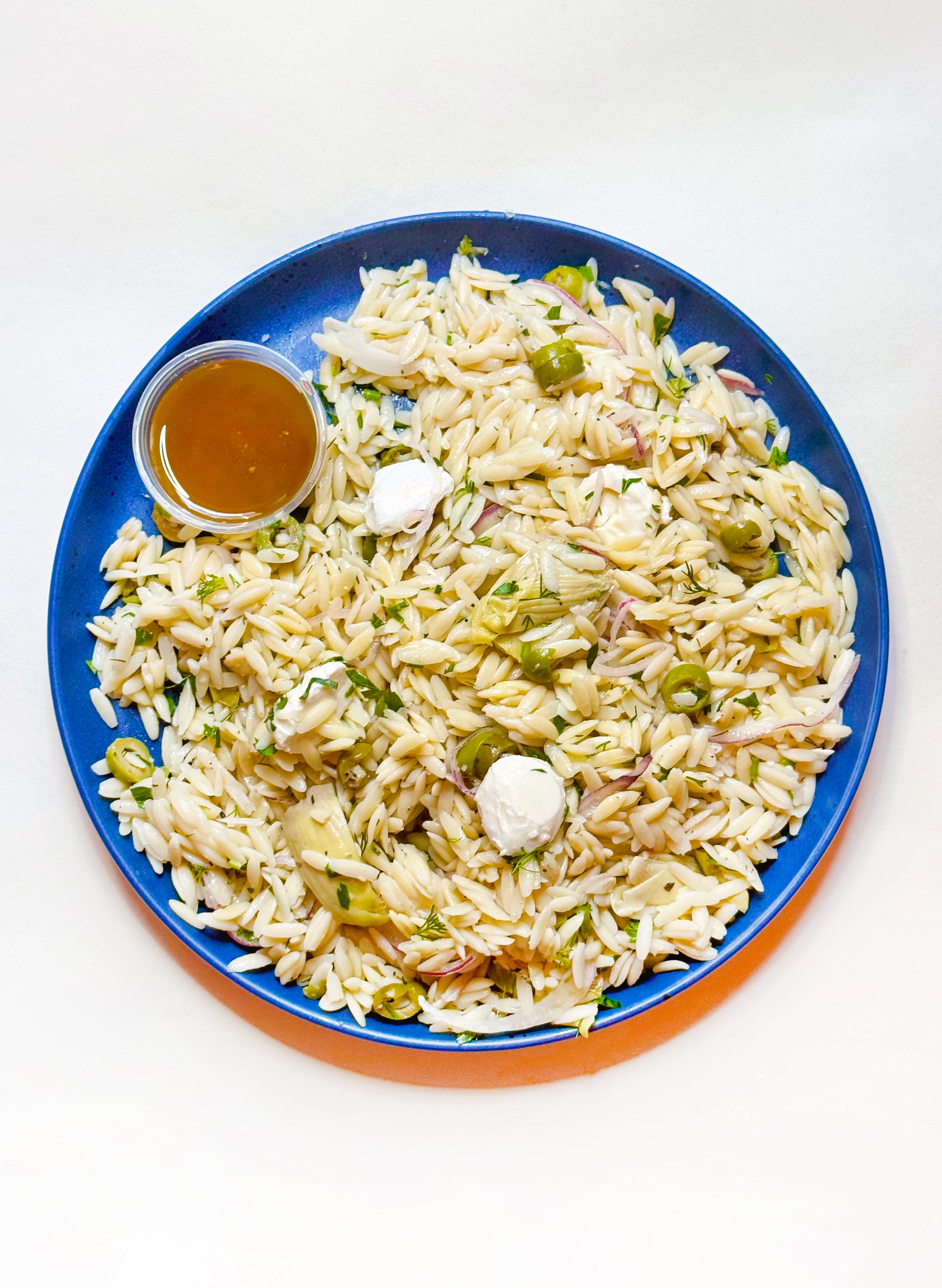 Orzo Pasta Salad with Marinated Artichokes & Fresh Mozzarella