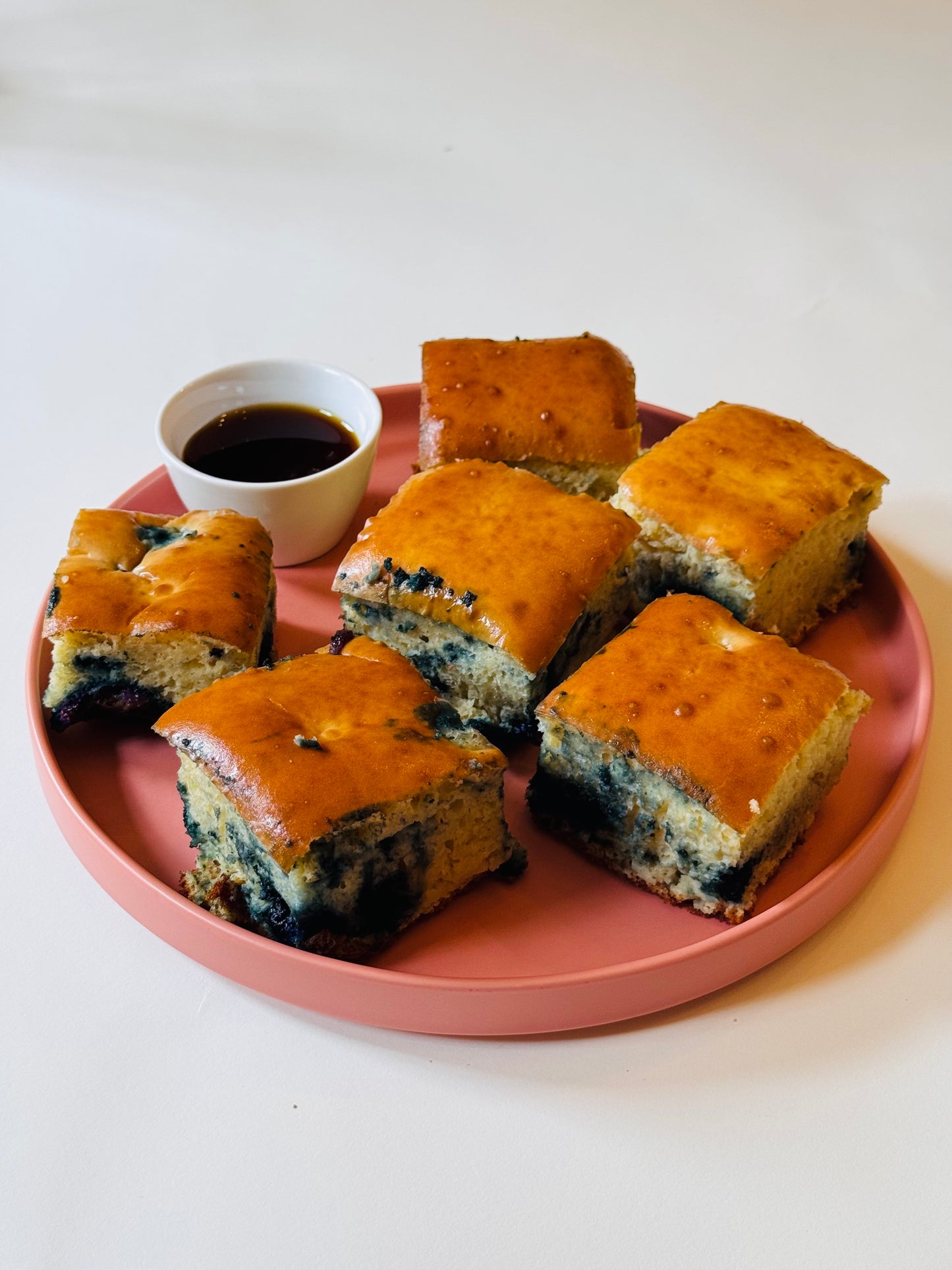 Blueberry Protein Pancake Squares