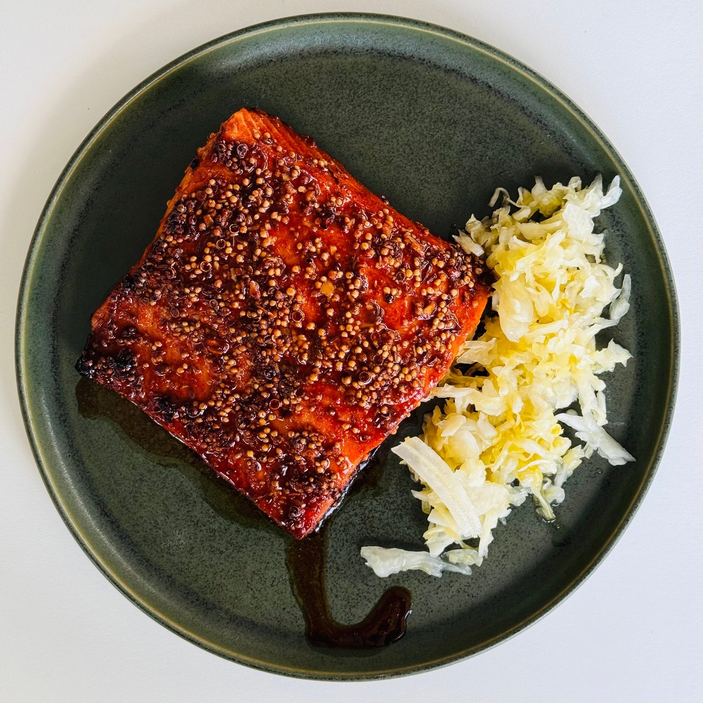 Pastrami Salmon with Sauerkraut