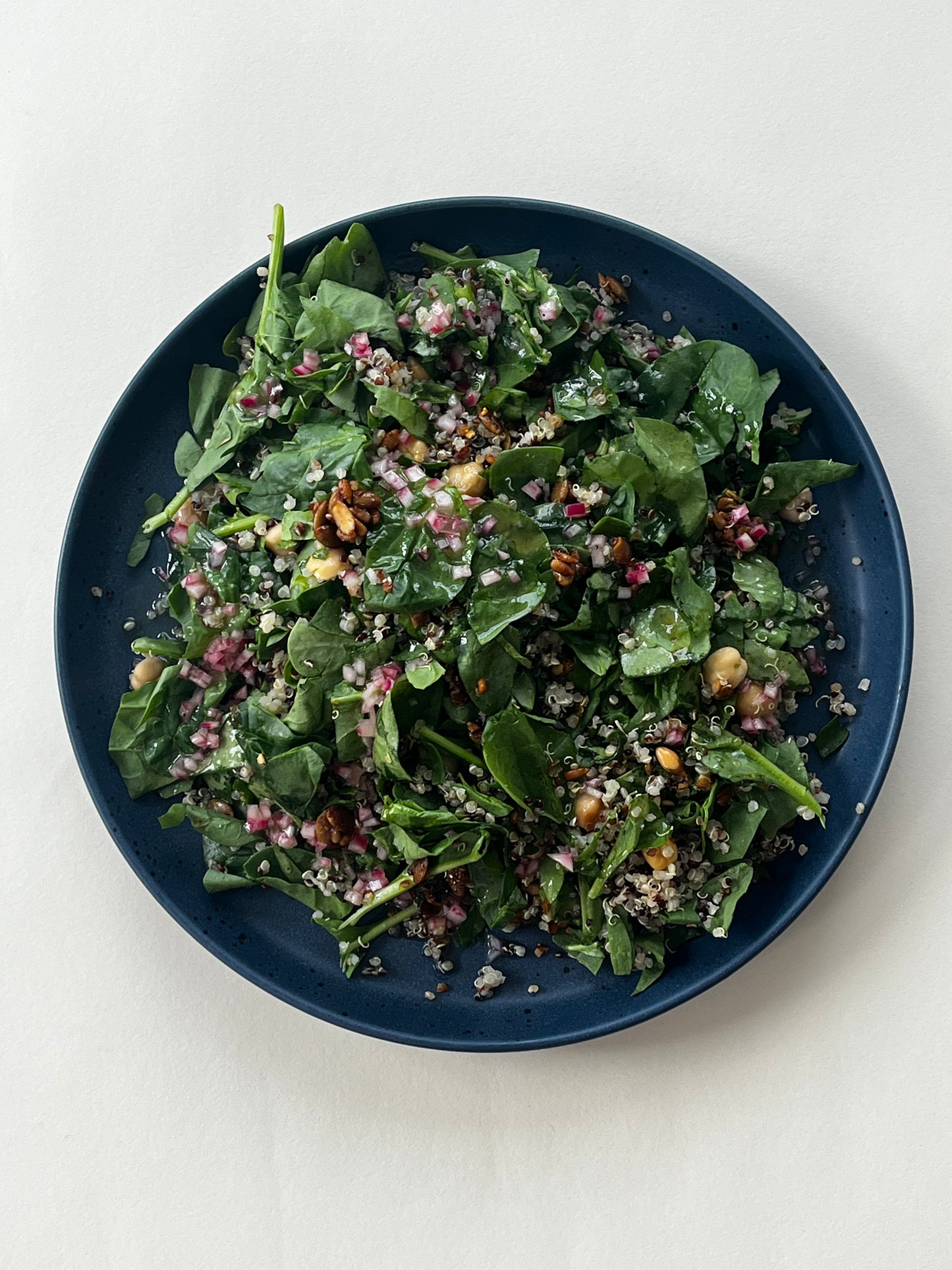 Quinoa Chickpea Salad with Seeds and Apple Cider Vinaigrette