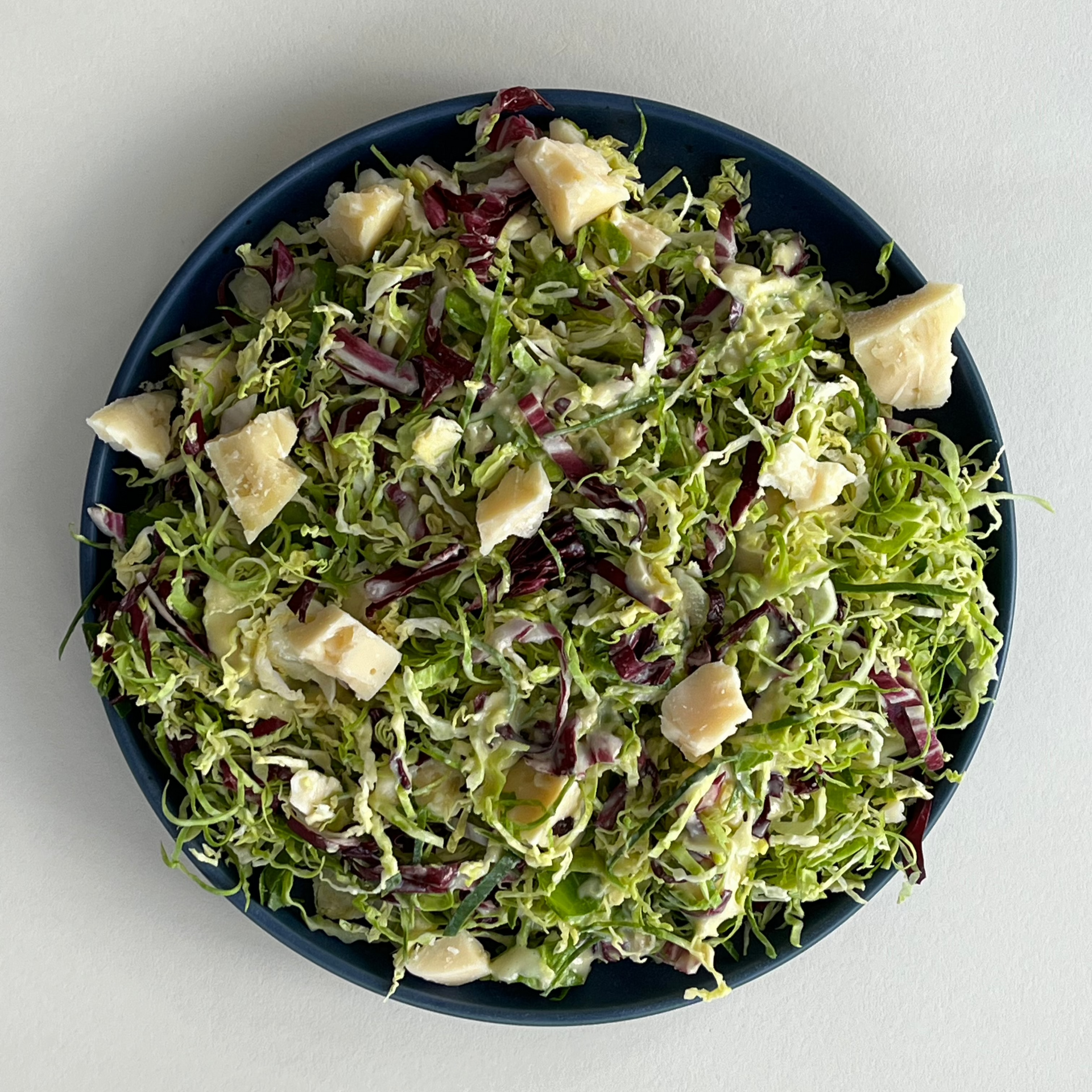 Shaved Brussels Sprout Caesar Salad